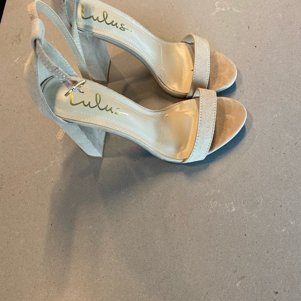 Cream open toe pumps - Picture 5 of 5